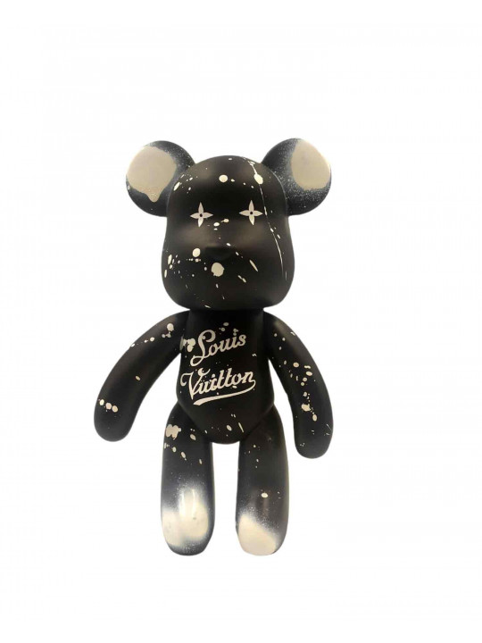 Contemporary Art - Mixed media on resin - Bearbrick Chanel Black - Vili