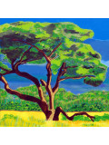 Pascal Poutchnine, En peignant la girafe, painting - Artalistic online contemporary art buying and selling gallery