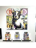 Patrick Cornée, My French Bulldog loves Rolex and Bitcoins, painting - Artalistic online contemporary art buying and selling gallery