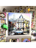 Patrick Cornée, Two lovers in a Porsche 911, painting - Artalistic online contemporary art buying and selling gallery