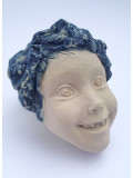 Louise de Gastines, enfant aux cheveux bleus, sculpture - Artalistic online contemporary art buying and selling gallery
