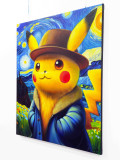 Vincent Bardou, Pikachu Van Gogh, painting - Artalistic online contemporary art buying and selling gallery
