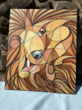 Annemarie Laffont, Lion abstrait, painting - Artalistic online contemporary art buying and selling gallery