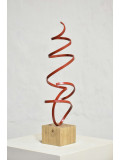 Yannick Bouillault, Serpentant Hélicoïde rouge, sculpture - Artalistic online contemporary art buying and selling gallery