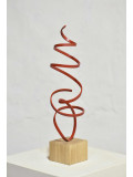 Yannick Bouillault, Serpentant Hélicoïde rouge, sculpture - Artalistic online contemporary art buying and selling gallery