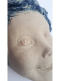 Louise de Gastines, enfant aux cheveux bleus, sculpture - Artalistic online contemporary art buying and selling gallery