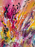 Âme Sauvage, Rose et lumières, painting - Artalistic online contemporary art buying and selling gallery