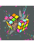 So'Niak, Rubik's cube, painting - Artalistic online contemporary art buying and selling gallery