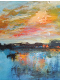 Marie-Line Robert, Le lac des couleurs, painting - Artalistic online contemporary art buying and selling gallery