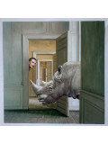 Mr Strange, Salvador et le Rhinocéros, painting - Artalistic online contemporary art buying and selling gallery