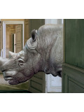 Mr Strange, Salvador et le Rhinocéros, painting - Artalistic online contemporary art buying and selling gallery