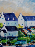 Patrick Brière, Le phare rouge de Doëlan, painting - Artalistic online contemporary art buying and selling gallery