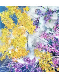 Anne Robin, lune fleurie, painting - Artalistic online contemporary art buying and selling gallery