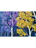 Anne Robin, lune fleurie, painting - Artalistic online contemporary art buying and selling gallery
