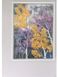 Anne Robin, lune fleurie, painting - Artalistic online contemporary art buying and selling gallery