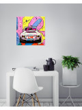 Patrick Cornée, Amoureux dans une Porsche 911, painting - Artalistic online contemporary art buying and selling gallery