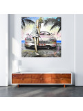 Patrick Cornée, Golf, the sea and my Aston Martin, painting - Artalistic online contemporary art buying and selling gallery