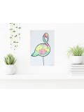Ami Imaginaire, Flamingo, drawing - Artalistic online contemporary art buying and selling gallery