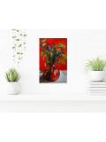 Lulianiia Le Borgne, vase rouge, painting - Artalistic online contemporary art buying and selling gallery