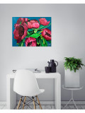 Rebecca May, Pink peonies, painting - Artalistic online contemporary art buying and selling gallery