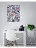 Mr Hope, Mr.Hope et son monde heart, painting - Artalistic online contemporary art buying and selling gallery