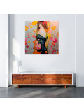 Alain Rolland, la jeune fille aux fleurs, painting - Artalistic online contemporary art buying and selling gallery