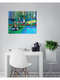 Ludovic Marcenaro, The swimming pool, painting - Artalistic online contemporary art buying and selling gallery