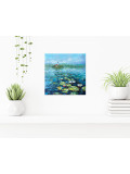 Oxypoint, Water lilies on Lake Bled, painting - Artalistic online contemporary art buying and selling gallery