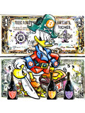 Patrick Cornee, Uncle Scrooge, one million dollars, Painting - Artalistic online contemporary art buying and selling gallery