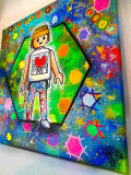 Priscilla Vettese, Hex Haring X Playmo, painting - Artalistic online contemporary art buying and selling gallery