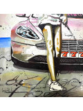 Patrick Cornée, Golf, the sea and my Aston Martin, painting - Artalistic online contemporary art buying and selling gallery