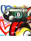 Patrick Cornée, Mario loves Bitcoins, painting - Artalistic online contemporary art buying and selling gallery