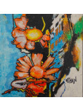 Claude Géan, Flower power, painting - Artalistic online contemporary art buying and selling gallery