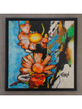 Claude Géan, Flower power, painting - Artalistic online contemporary art buying and selling gallery
