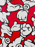 Ewen Gur, Bloody red hands, painting - Artalistic online contemporary art buying and selling gallery