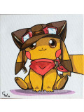 Comize, Pikachu l'aventurier, painting - Artalistic online contemporary art buying and selling gallery