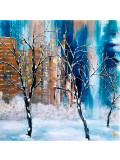 Anne Robin, Bleu et or, painting - Artalistic online contemporary art buying and selling gallery