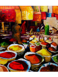 Patrick Brière, Marché aux épices, painting - Artalistic online contemporary art buying and selling gallery