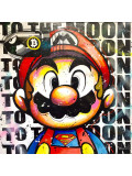 Patrick Cornée, Super Mario Bitcoin to the moon, painting - Artalistic online contemporary art buying and selling gallery