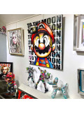 Patrick Cornée, Super Mario Bitcoin to the moon, painting - Artalistic online contemporary art buying and selling gallery