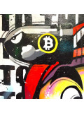 Patrick Cornée, Super Mario Bitcoin to the moon, painting - Artalistic online contemporary art buying and selling gallery