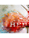Patrick Cornée, danseuse habillée en robe Hermès, painting - Artalistic online contemporary art buying and selling gallery