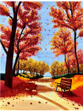 Françoise Augustine, sentier d'automne, painting - Artalistic online contemporary art buying and selling gallery