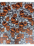 Mr Hope, Orange blanc, painting - Artalistic online contemporary art buying and selling gallery