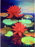 Françoise Augustine, Lotus, painting - Artalistic online contemporary art buying and selling gallery