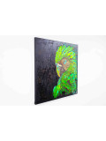 Vincent Bardou, The grace of the green parrot, painting - Artalistic online contemporary art buying and selling gallery