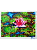 Pascal Poutchnine, Nymphéa rose, painting - Artalistic online contemporary art buying and selling gallery