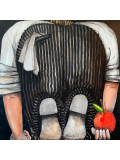 Alain Rouschmeyer, La pomme fugueuse, painting - Artalistic online contemporary art buying and selling gallery
