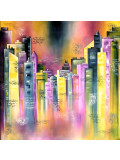 Valérie Lamarre, City T, painting - Artalistic online contemporary art buying and selling gallery