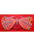 Federico Cortese, Chromatic butterfly red, painting - Artalistic online contemporary art buying and selling gallery